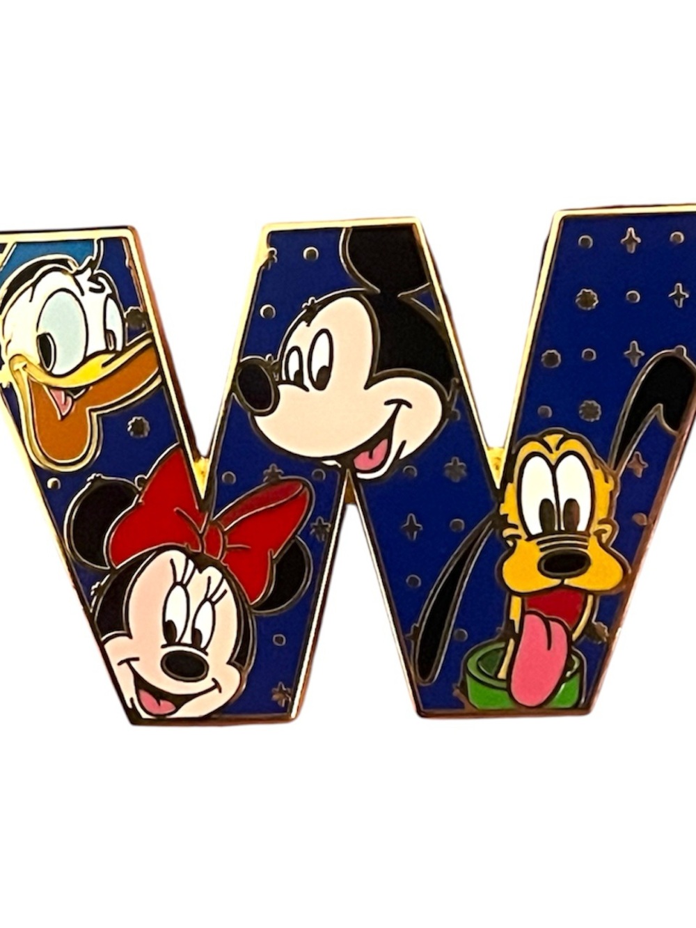 Letter W - 2011 Disney Pin Alphabet Collection Mickey Minnie Pluto Donald